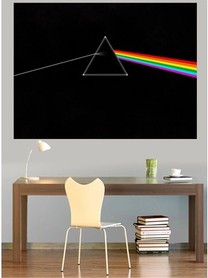 Mushen Studio Pink Floyd Dark Side Of The Moon Prizma Kanvas Tablo Duvar Dekoru Sanat Eseri Çerçevesiz Ev Ofis