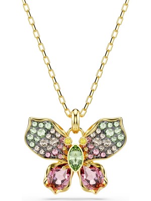 Swarovski Idyllia Kolye Karişik Kesim Pavé Kelebek Çok Renkli Karişik Metal Kaplama