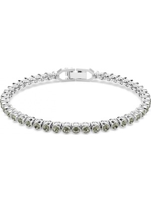 Swarovski Imber Emily Tennis Bileklik Yuvarlak Kesim Siyah Rutenyum Kaplama Std