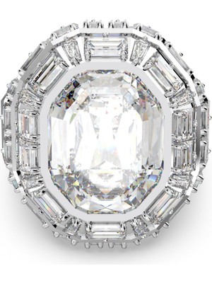 Swarovski Mesmera Yüzük Octagon Cut Beyaz Rodyum Kaplama 50