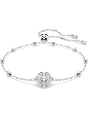 Swarovski Una Angelic Bileklik Yuvarlak Kesim Beyaz Rodyum Kaplama