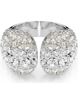 Swarovski Sublima Kokteyl Yüzük Round Cut Beyaz Rodyum Kaplama 50
