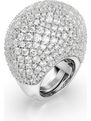 Swarovski Sublima Kokteyl Yüzüğü Büyük Beyaz Rodyum Kaplama