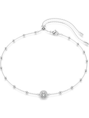 Swarovski Una Angelic Kolye Yuvarlak Kesim Çift Tarafli Motifler Beyaz Rodyum Kaplama