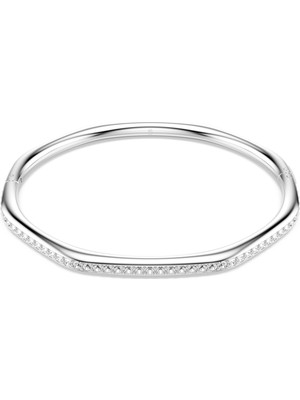 Swarovski Dextera Bangle Bileklik Sekizgen Round Cut Beyaz Rodyum Kaplama S S