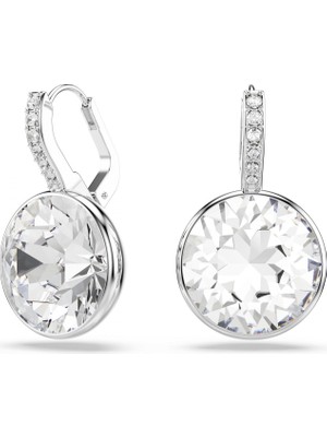 Swarovski Millenia Damla Küpe Yuvarlak Kesim Beyaz Rodyum Kaplama Std