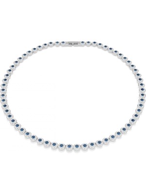 Swarovski Una Angelic Tennis Kolye Yuvarlak Kesim Mavi Rodyum Kaplama Std