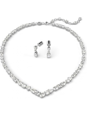 Swarovski Mesmera Set Mixed Cut Beyaz Rodyum Kaplama