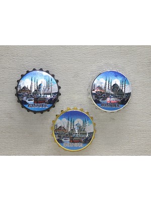 Uravas Store Istanbul Temalı Gazoz Kapağı Magnet - Model 3