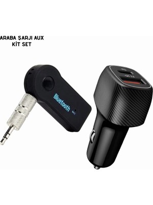 Renas Store Araç Içi Bluetooth Müzik Kiti + Type-C Pd Araç Şarjı Seti