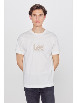 Lee %100 Pamuk Regular Fit Normal Kesim Bisiklet Yaka Logo Detaylı Tişört