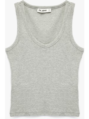 Koton Kaşkorse Modal Karışımlı V Yaka Kolsuz Slim Fit Atlet