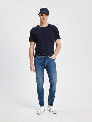 LTB Sawyer Y Dar Paça Orta Bel Mid Indigo Jean Pantolon