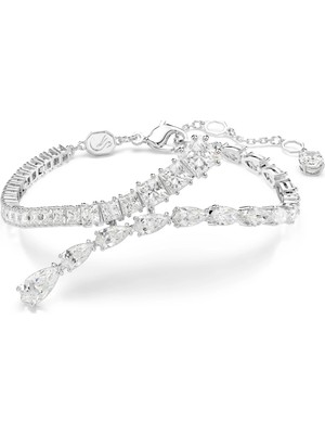 Swarovski Matrix Bileklik Mixed Cuts Beyaz Rodyum Kaplama M