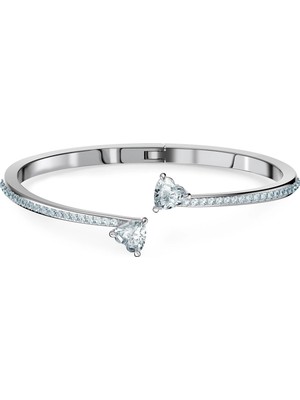 Swarovski Attract Cuff Bileklik Beyaz Rodyum Kaplama L