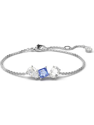 Swarovski Mesmera Bileklik Mixed Cut Mavi Rodyum Kaplama