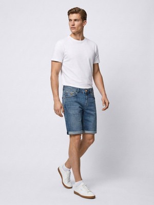 LTB Lance Dar Paça Orta Bel Mid Indigo Jean Bermuda