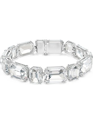 Swarovski Millenia Tennis Bileklik Octagon Kesim Beyaz Rodyum Kaplama
