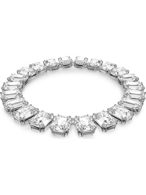 Swarovski Millenia All Around Kolye Octagon Cut Oversized Cyrstals Beyaz Rodyum Kaplama