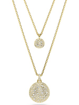 Swarovski Meteora Layered Kolye S Beyaz Altin Rengi Kaplama