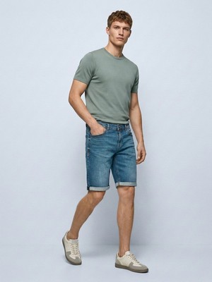 LTB Lance Dar Paça Orta Bel Mid Indigo Jean Bermuda