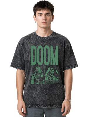 Sevbano Doctor Victor Von Doom Süper Kahraman Film Ön Baskılı Unisex Oversize Vintage Yıkamalı Tişört
