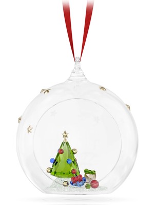 Swarovski Holiday Cheers Tree And Gifts Ball Ornament
