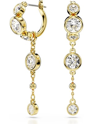 Swarovski Imber Drop Küpe Round Cut Beyaz Karişik Metal Yüzey