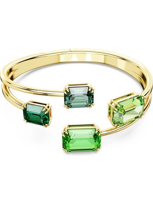 Swarovski Millenia Bangle Bileklik Octagon Cut Yeşilari Altin Rengi Kaplama S