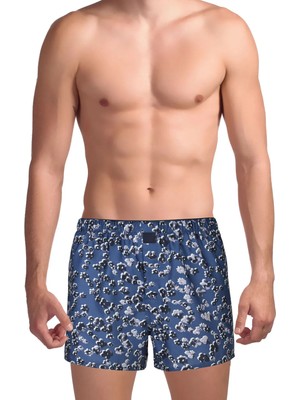 The Don Lacivert - Çok Renkli Erkek Desenli Boxer TDNPOP130