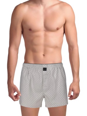 The Don Açık Gri Erkek Desenli Boxer TDNPOP127