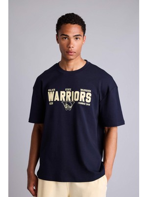 DeFacto NBA Golden State Warrıors Oversize Kısa Kollu Tişört H3815AX26SM