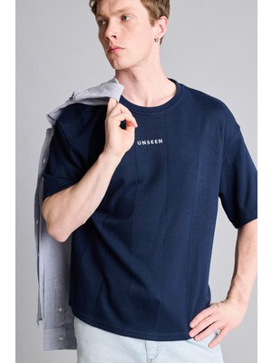 DeFacto Boxy Fit Slogan Baskılı Kısa Kollu Tişört H6303AX26SM
