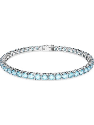 Swarovski Matrix Tennis Bileklik Round Cutavi Rodyum Kaplama M
