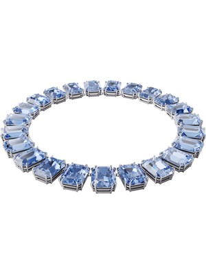 Swarovski Millenia All Around Kolye Octagon Cut Oversized Cyrstals Mavi Rodyum Kaplama