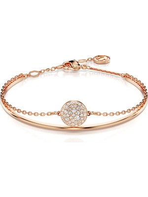 Swarovski Meteora Bileklik Beyaz Pembe Altin Rengi Kaplama M