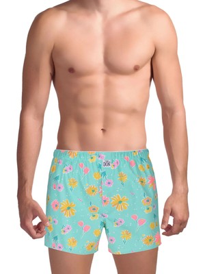 The Don Yeşil Erkek Desenli Boxer TDNPOP132
