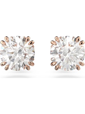 Swarovski Constella Stud Küpe Beyaz Pembe Altin Rengi Kaplama