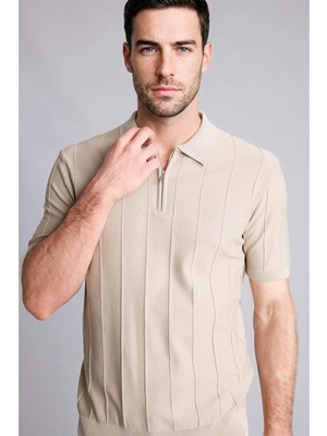 DeFacto Standart Fit Polo Yaka Triko Kısa Kollu Polo Tişört F1945AX26SM