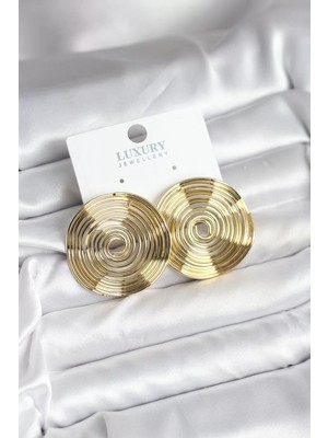 Renas Store Pirinç Gold Renk Circle Model Kadın Küpe - TJ-BKP11435