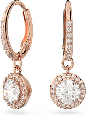 Swarovski Constella Drop Küpe Beyaz Pembe Altin Rengi Kaplama