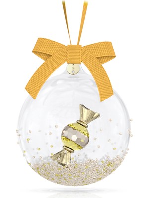 Swarovski Holiday Cheers Dulcis Ball Ornament Yellow