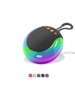 Renas Store Mini Bluetooth Hoparlör Fm Rgb 12 x 6 x 12.3 cm BS26