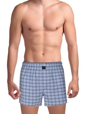 The Don Lacivert - Mavi Erkek Desenli Boxer TDNPOP123