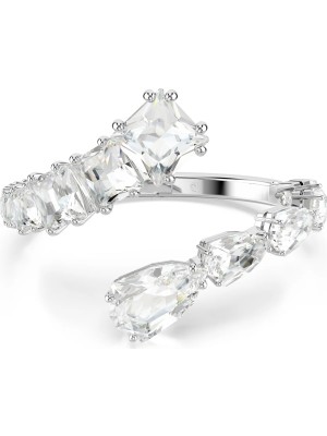 Swarovski Matrix Bangle Bileklik Mixed Cuts Beyaz Rodyum Kaplama S