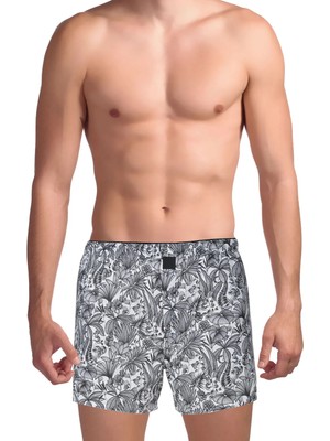 The Don Siyah - Beyaz Erkek Desenli Boxer TDNPOP128