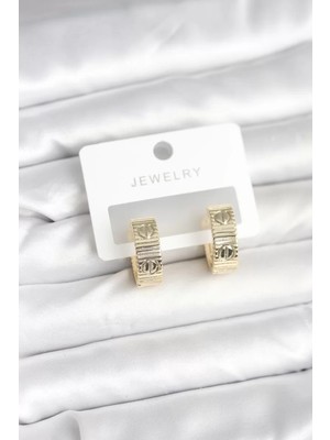 Renas Store Pirinç Gold Renk Halka Kadın Küpe - TJ-BKP11381