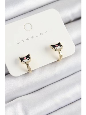Renas Store Pirinç Kuromi Model Gold Renk Çocuk Küpe - TJ-BKP10904