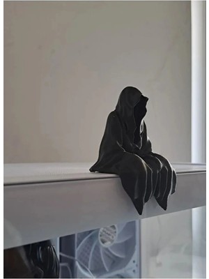 Mays 3D Studio MAYS3DSTUDIO 3D Masa - Kitaplık - Gamer Dekorasyonu Ghost Azrail Kitaplık Figürü
