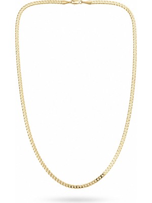 Clariss cm 14K Gold Renk Yassı Zincir Model 45 cm Kadın Kolye